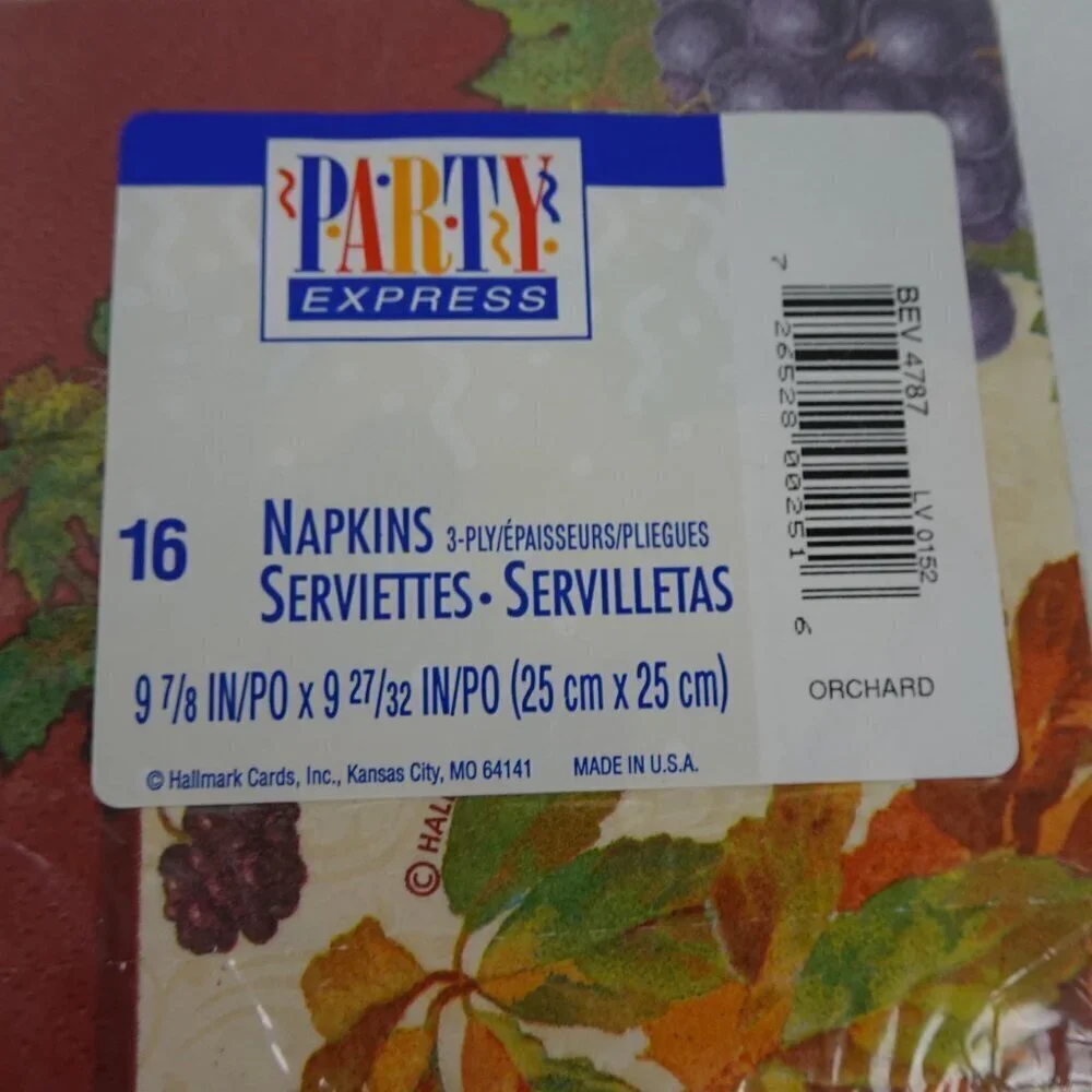 Paper Napkins Animal Print Orange 7 Packs Unopened Cocktail Decoupage Party